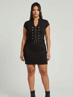 NWT QED London Black Military Look Dress